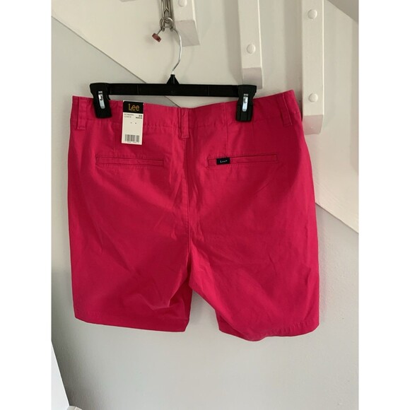 NWT Lee HOT  PINK Chino Bermuda  Shorts 9" Inseam Women's Size 10M - Picture 2 of 8